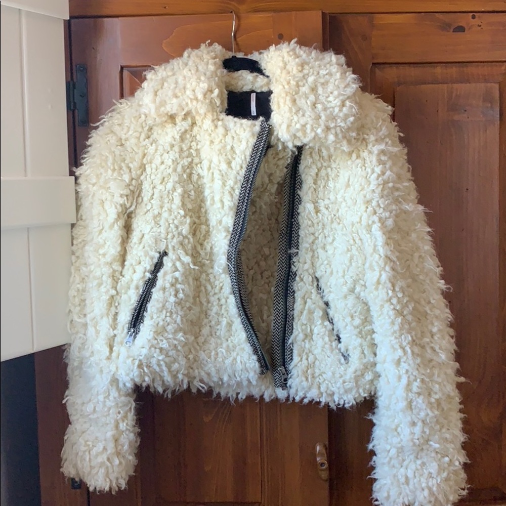 Free People faux fur jacket.